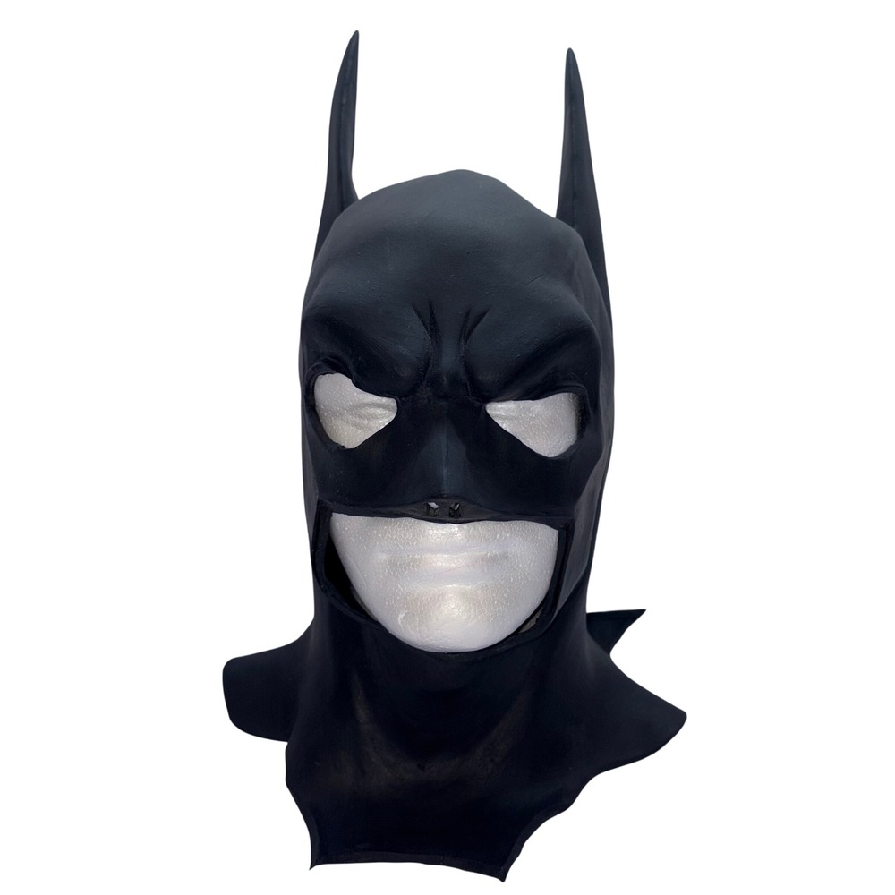 1997 Batman Mask Cowl Mens Black Vintage Rubber DC Comics